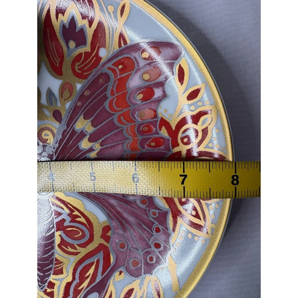 Set Of Two (2) Pottery Barn Art Nouveau Plates - Butterfly Wing